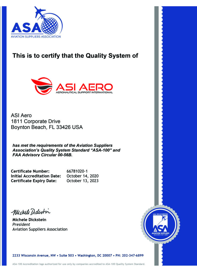 ASA 100 Aeronautical Support International LLC